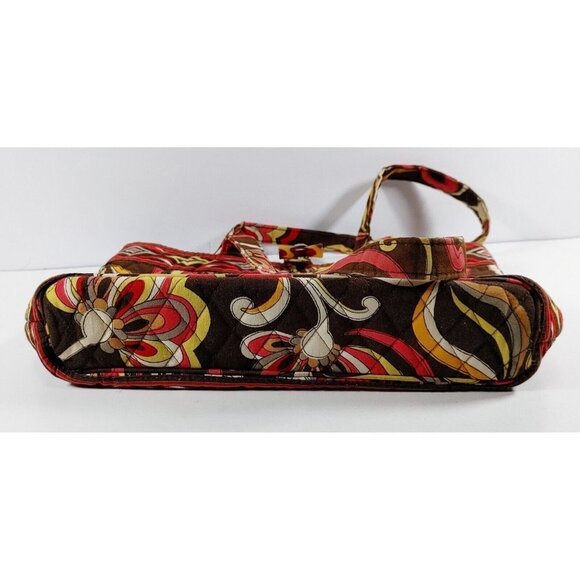 Vera Bradley Puccini Retired Pattern Small Tote Toggle Close Brown Abstract - Picture 4 of 9